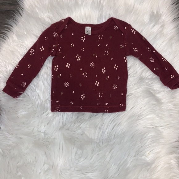 Petit Lem Thermal Printed 2 Piece Sleepwear Set Size 9M Burgundy/Pink - Picture 5 of 10